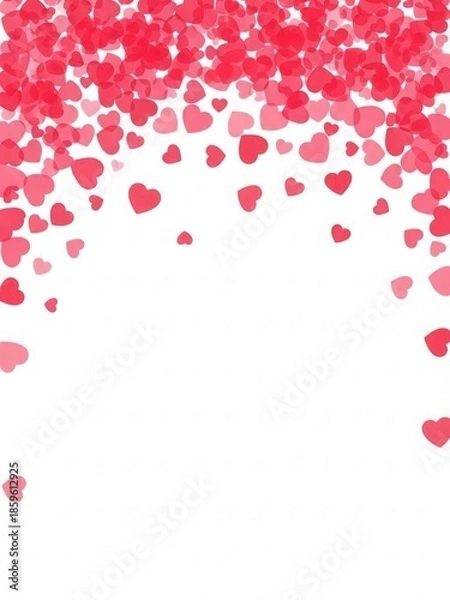 Fototapeta Falling hearts background