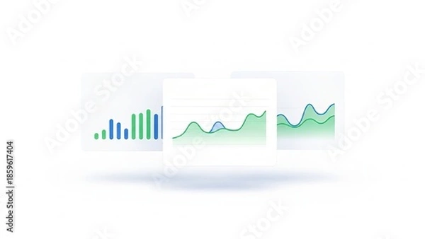 Obraz Abstract Data Trend Analysis Illustration