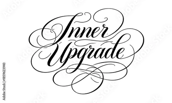 Obraz Inner Upgrade Handwritten Calligraphy Quote Vector | Appreciation Typography Design