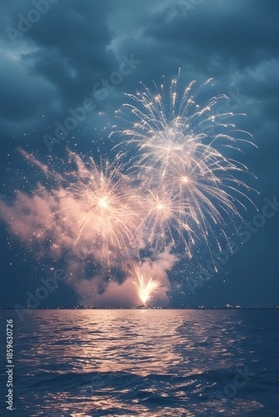 Obraz fireworks on the sea