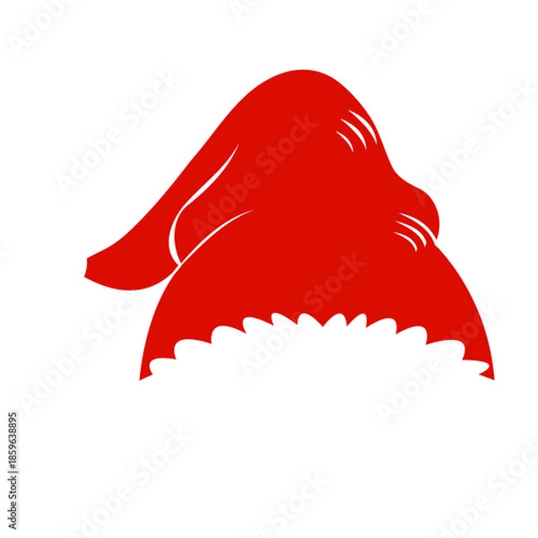 Obraz Santa hat - flat vector icon