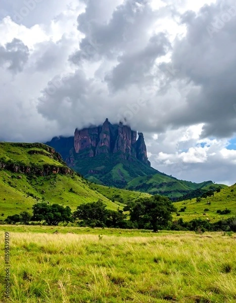 Obraz Mountain landscape under dramatic sky