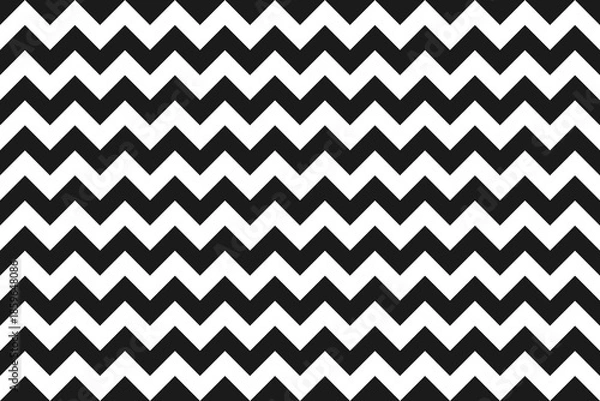 Obraz grey and white color Zig zag seamless pattern.
