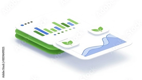 Obraz Sustainable Analytics Dashboard Illustration