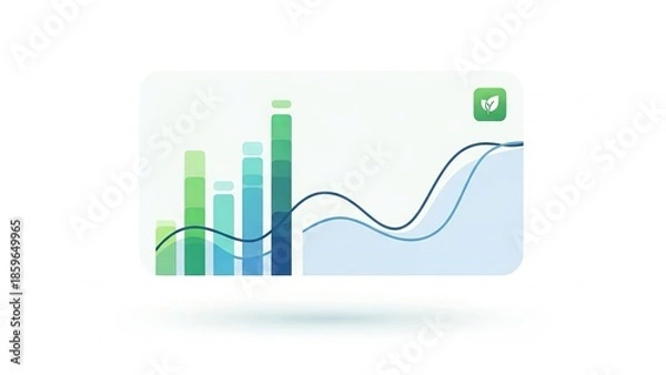 Obraz Clean Sustainability Data Trend Illustration