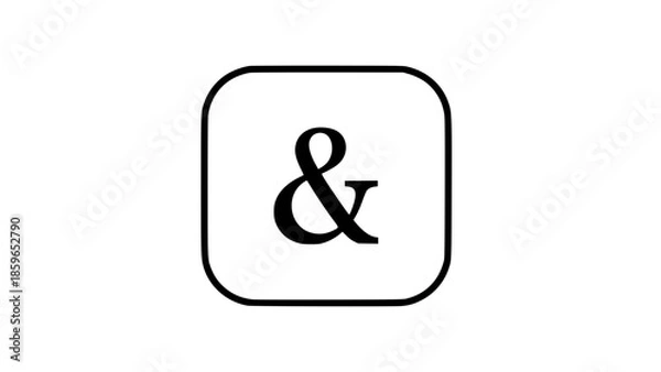 Obraz ampersand in a rounded square