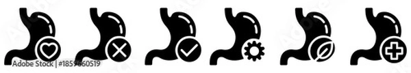 Obraz digestion digestive system icon set
