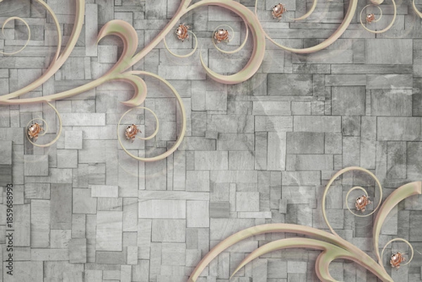 Obraz Vintage paper texture background, grunge old retro rustic cardboard clean brown empty blank space page