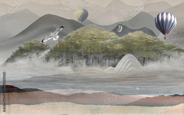 Obraz waterfall in the mountains