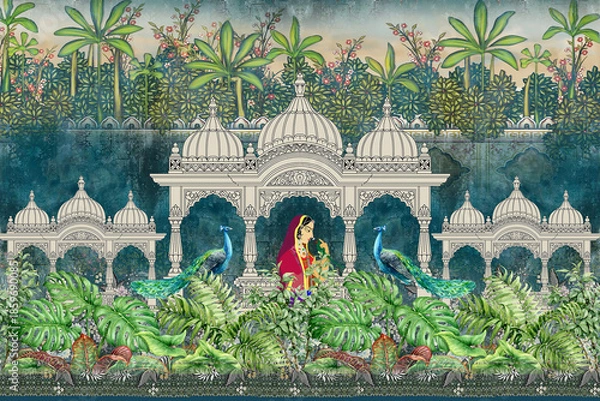 Obraz Kurti Dupatta And Allow Borderless Pattern Designs For Digital Printing