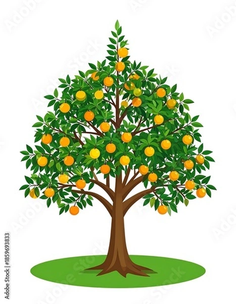 Obraz Vibrant fruit tree illustration