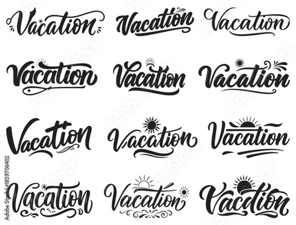 Fototapeta VACATION TYPOGRAPHY