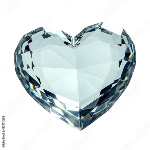 Obraz Clear crystal heart decoration