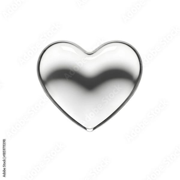Obraz Shiny heart-shaped object