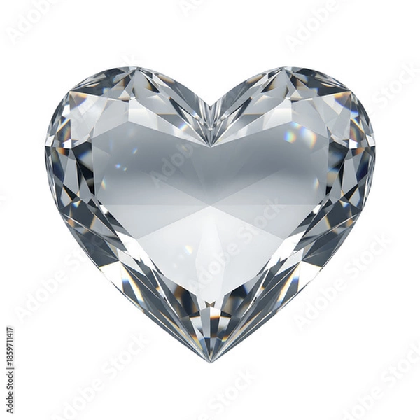 Obraz Sparkling heart-shaped diamond