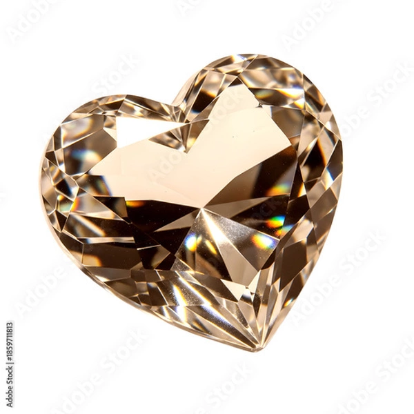 Obraz Shimmering heart-shaped crystal