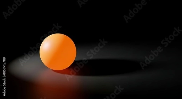 Obraz Orange Sphere on Dark Background