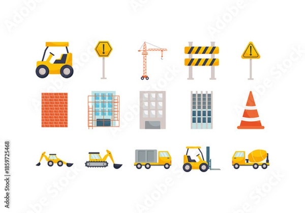 Obraz Construction Illustration Set