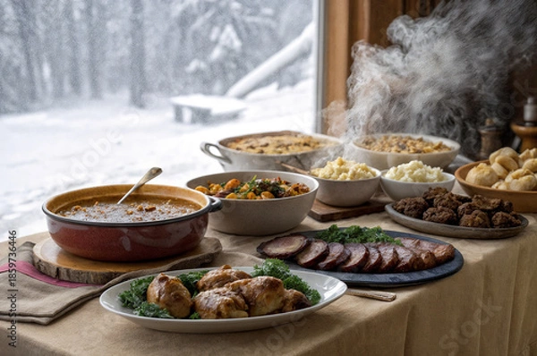 Obraz meat stew with potatoes