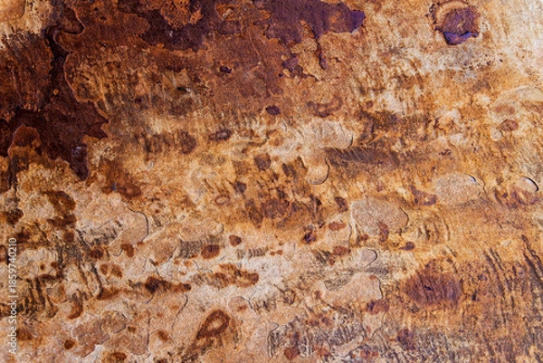 Obraz Rust texture on corroded metal surface with oxidation pattern industrial background