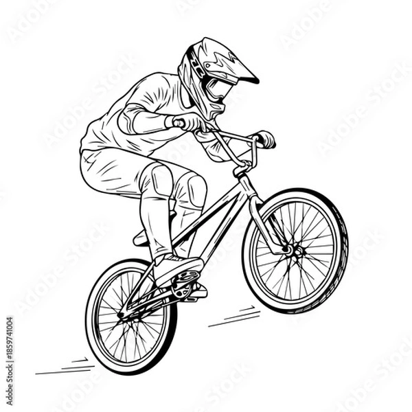 Obraz Bmx rider performing a stunt