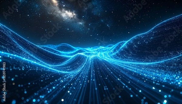 Obraz Abstrakte KI-Datenströme