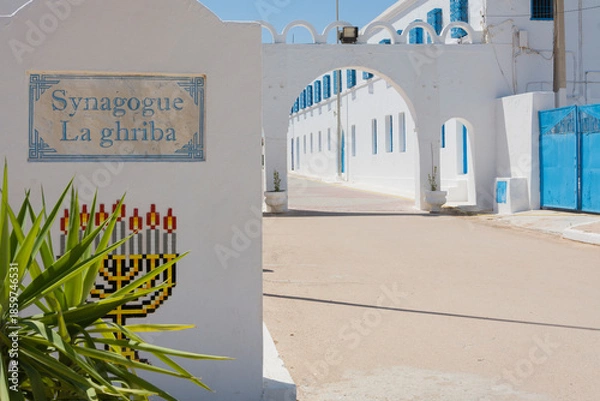Obraz wejście do synagogi -Tunezja