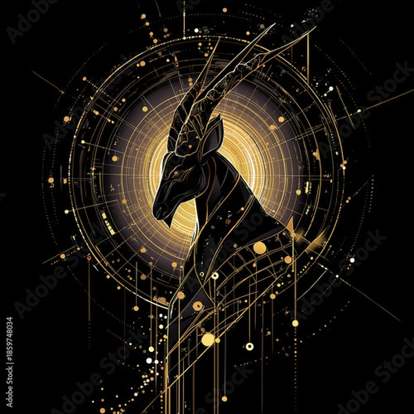 Obraz やぎ座。ヤギ。占星術。星占い。星座