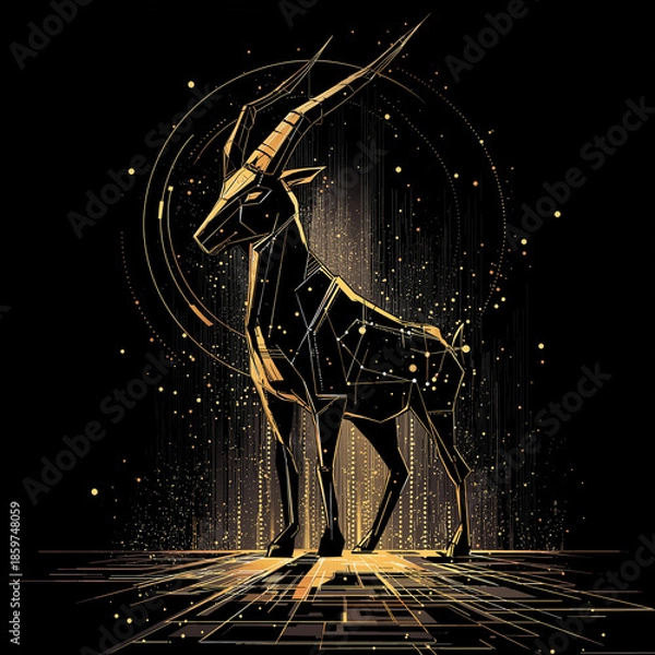 Obraz やぎ座。ヤギ。占星術。星占い。星座