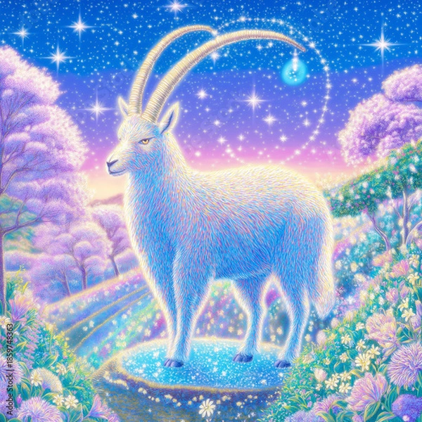 Obraz やぎ座。ヤギ。占星術。星占い。星座