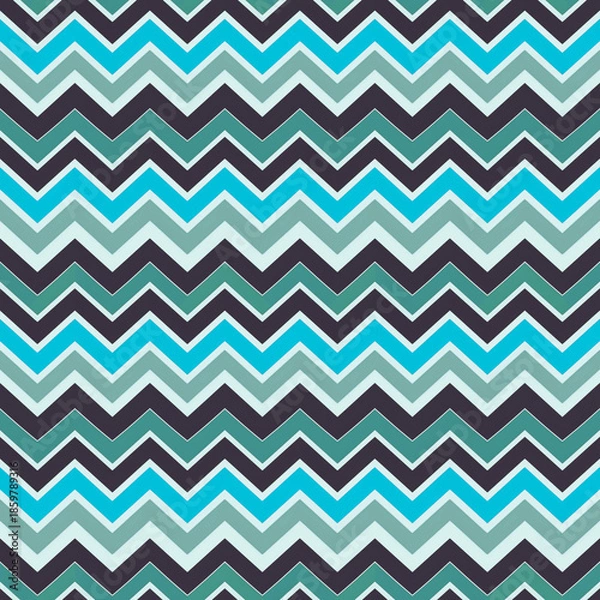 Obraz Zigzag chevron seamless pattern, bold repeating lines