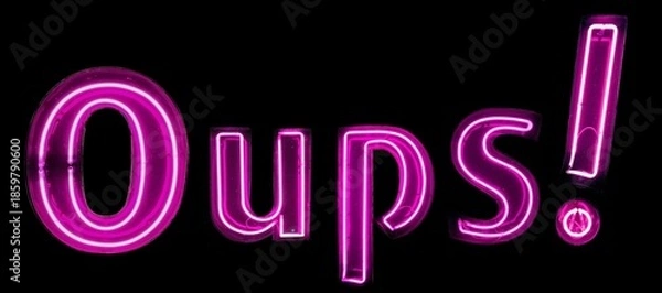 Obraz Oups! néons roses