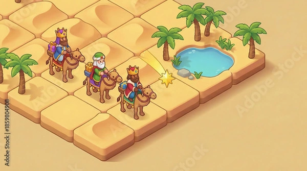 Obraz Three_kings_isometric_3d