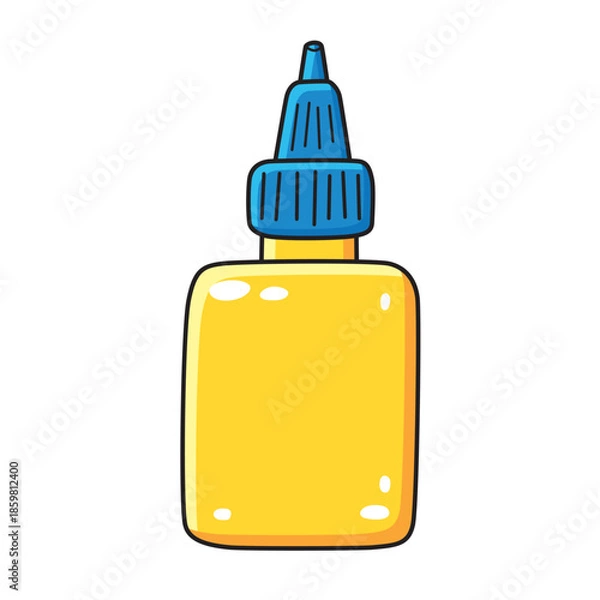 Obraz Yellow glue bottle illustration isolated vector