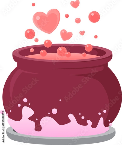 Obraz Potion cauldron, potion lover illustration design