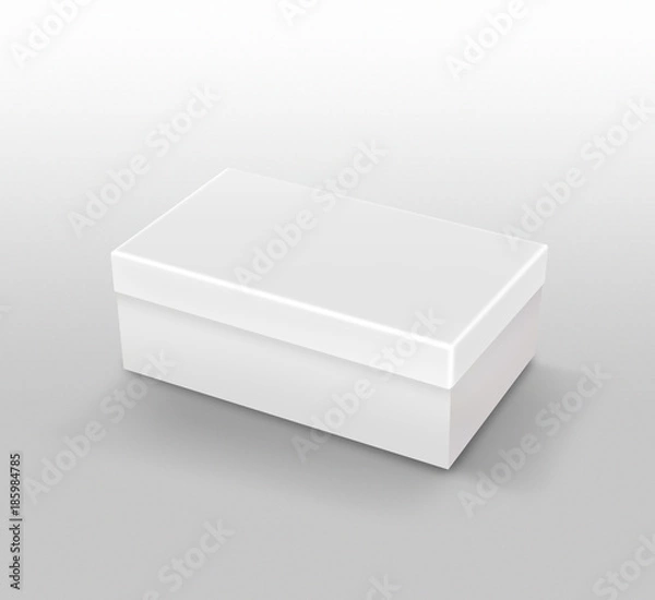 Fototapeta 3D White box mock up illustrating.