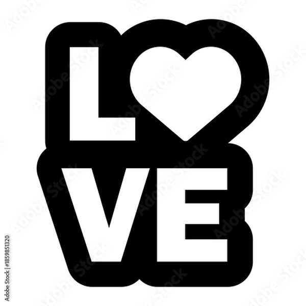 Obraz valentine Solid icon