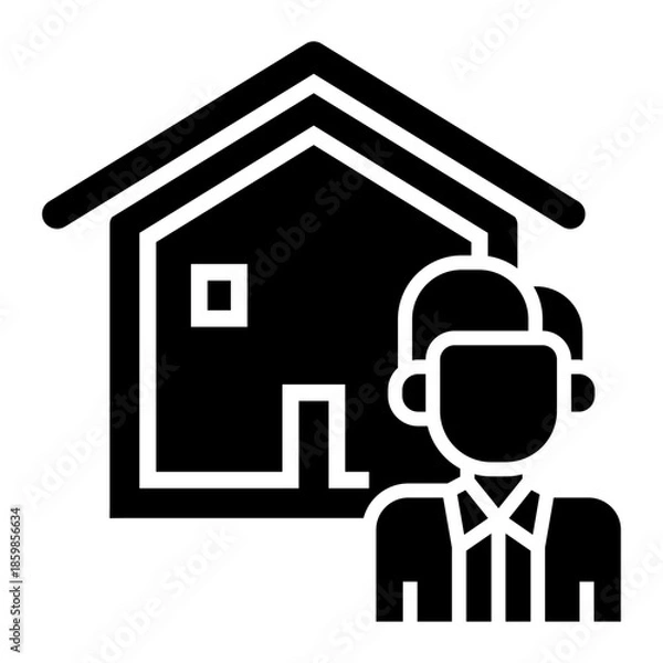 Obraz real estate agent Solid icon