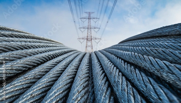 Obraz Industrial Power Cable Infrastructure Concept