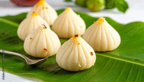 Obraz Maharashtrian Modak Close-Up. Traditional Indian Food