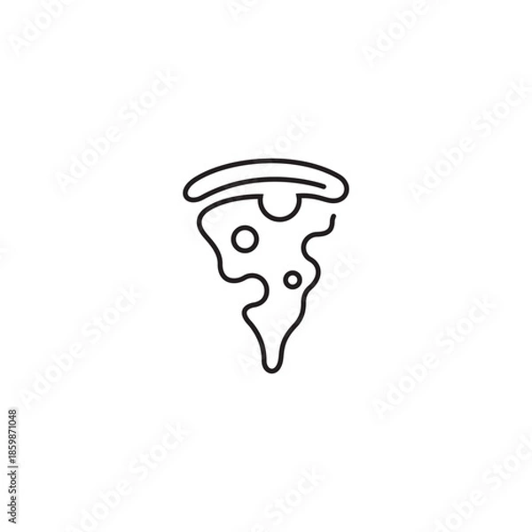 Obraz pizza slice logo with linear design style