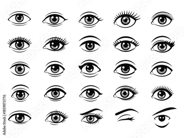Obraz Eye Icon Set Vector