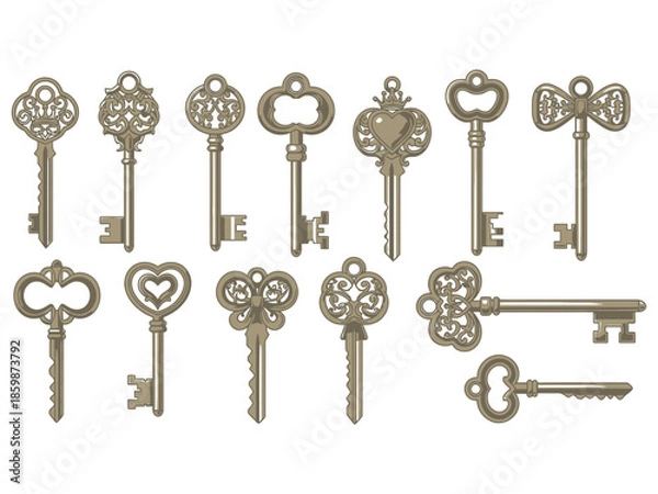 Obraz Golden Key Set