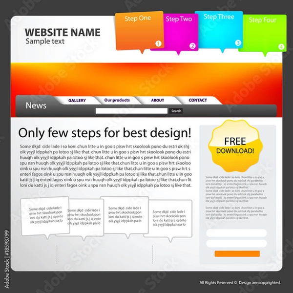 Fototapeta Web site design template.