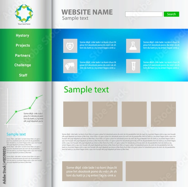 Obraz Szablon projektu witryny sieci Web.