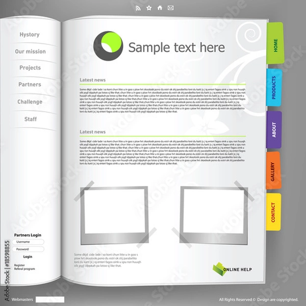 Obraz Web site design template.