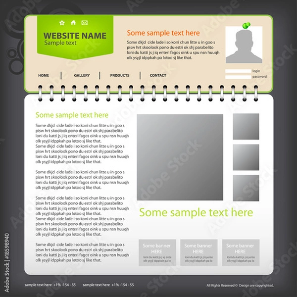 Obraz Web site design template.