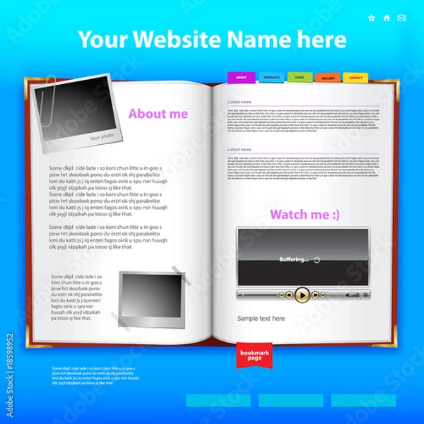 Fototapeta Web site design template.