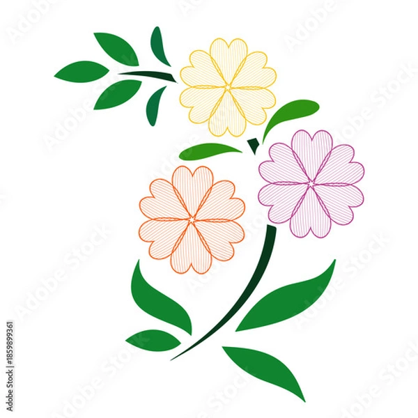 Obraz Flowers for decorations Vectors