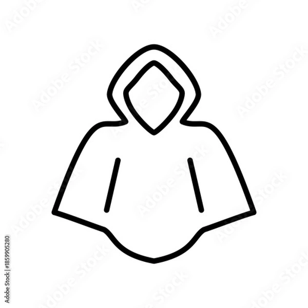 Obraz Raincoat vector illustration icon template